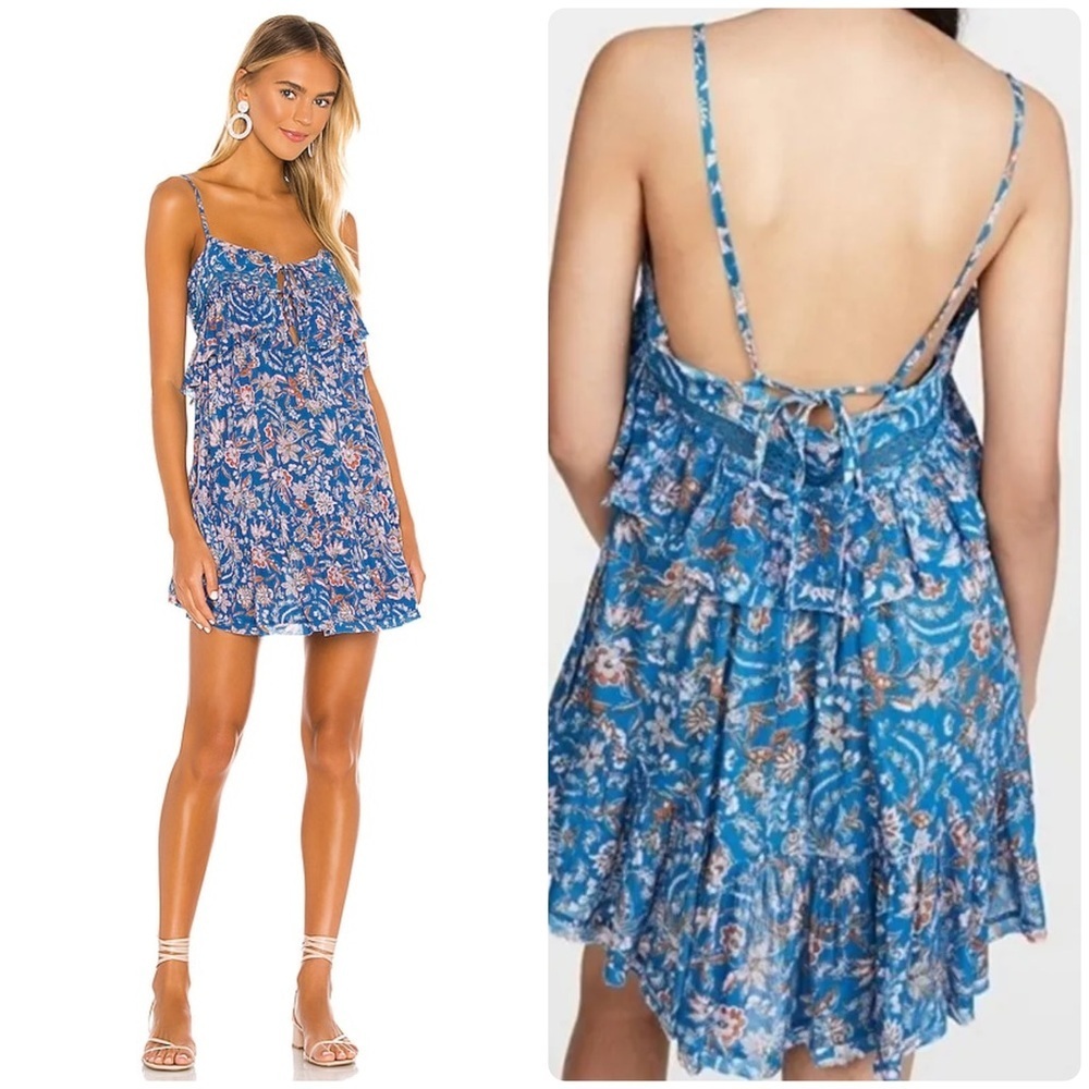 Free people Mini Dress Take Me With You Blue (D3)
